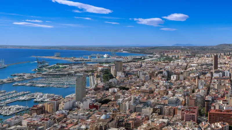 Stadsgezicht van Alicante, Spanje