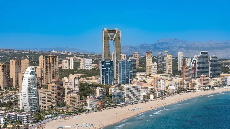 Stadsgezicht van Benidorm, Spanje