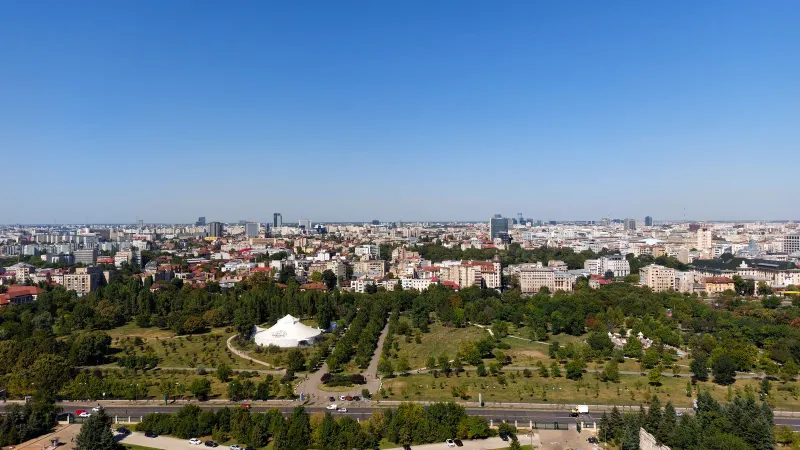 Vue de la ville de Bucarest, Roumanie