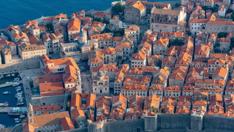 Vue de la vieille ville de Dubrovnik, Croatie