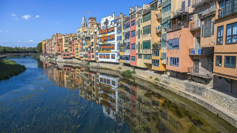 Uitzicht op Girona, Spanje