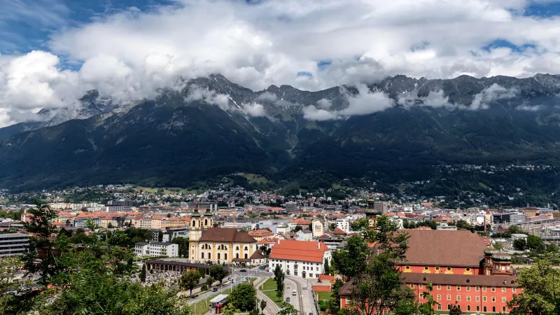 Vue urbaine d’Innsbruck, en Autriche
