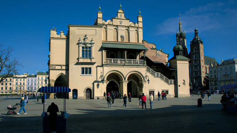 Vy över Krakow, Polen