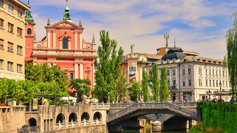 Veduta della città di Lubiana, Slovenia