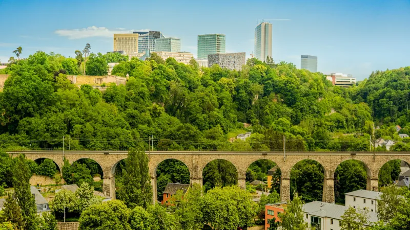 Vue de la ville de Luxembourg, Luxembourg