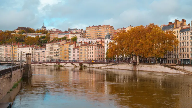 Blick auf Lyon, Frankreich