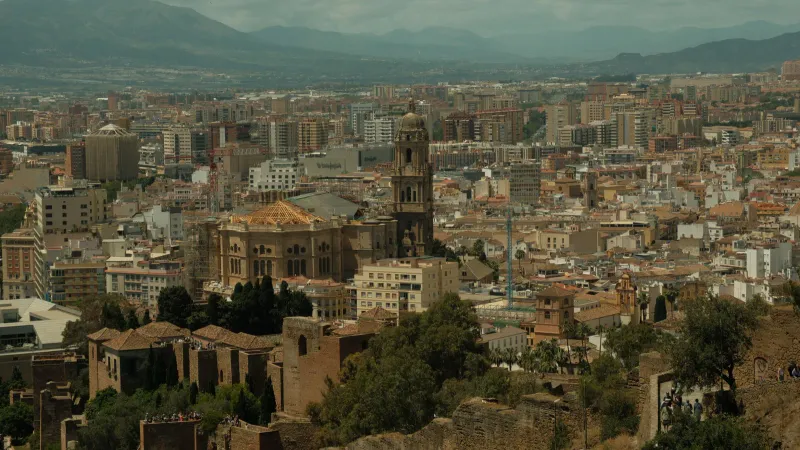 Stadsgezicht van Málaga, Spanje