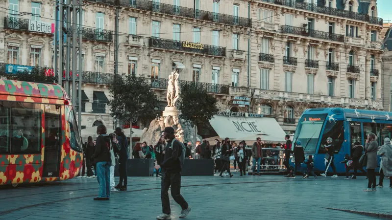 Blick auf Montpellier, Frankreich