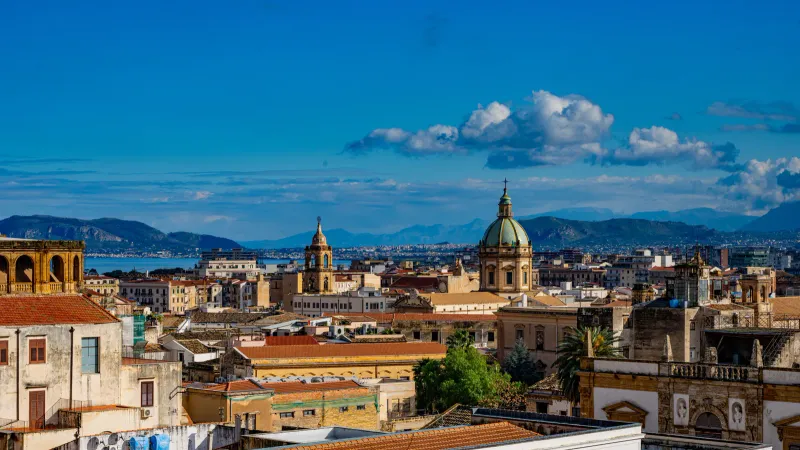 Vue de la ville de Palermo, Italie