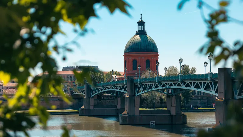 Vy över Toulouse, Frankrike