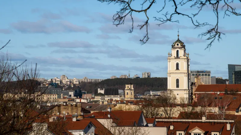 Vy över Vilnius, Litauen