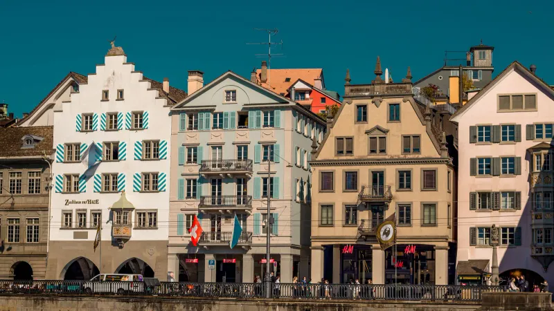 Vue de la vieille ville de Zurich, Suisse