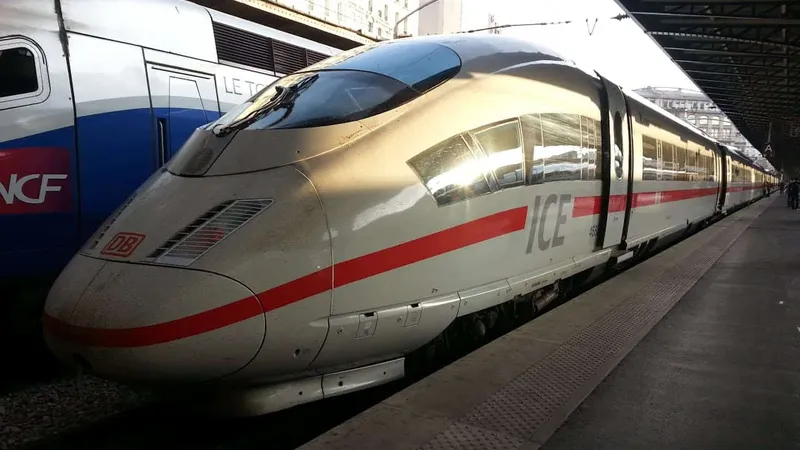Tren TGV de SNCF en un andén