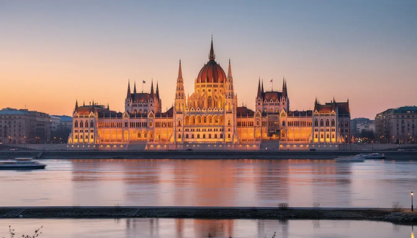 Hungarian Parliament Building aan de Donau in Budapest