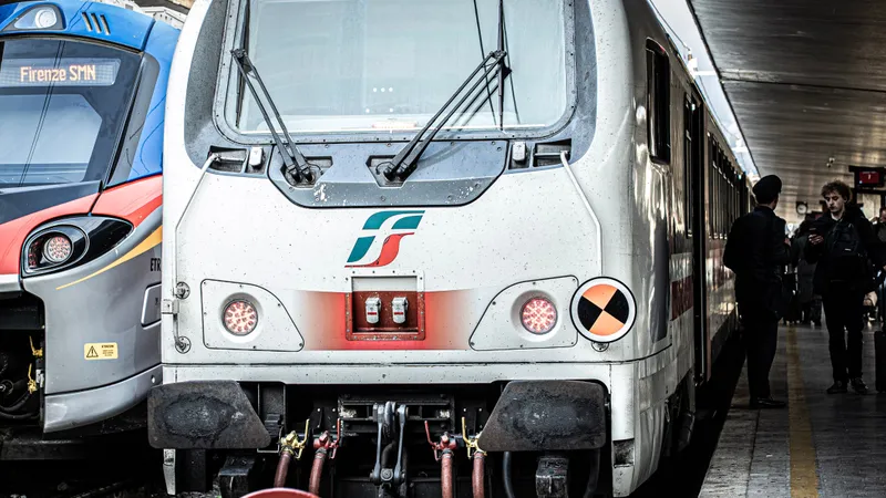 Hogesnelheidstreinen op station Firenze Santa Maria Novella.