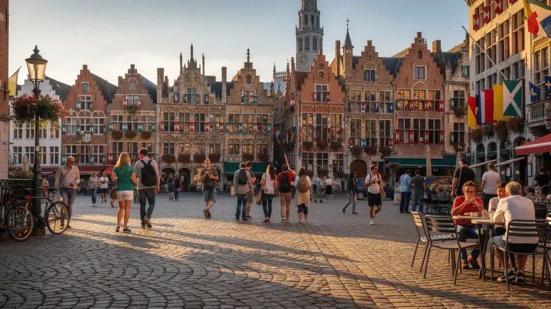 Grand-Place et bâtiments historiques de Bruges