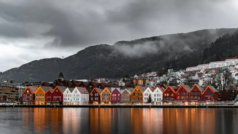 Le front de mer de Bryggen à Bergen, en Norvège
