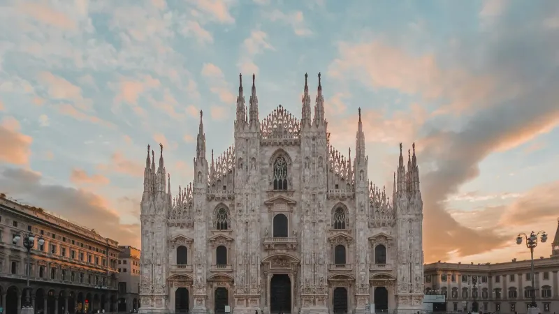 Cathédrale de Milan sur la Piazza del Duomo