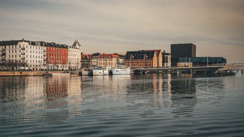 De waterkant van Kopenhagen met kleurrijke historische gebouwen