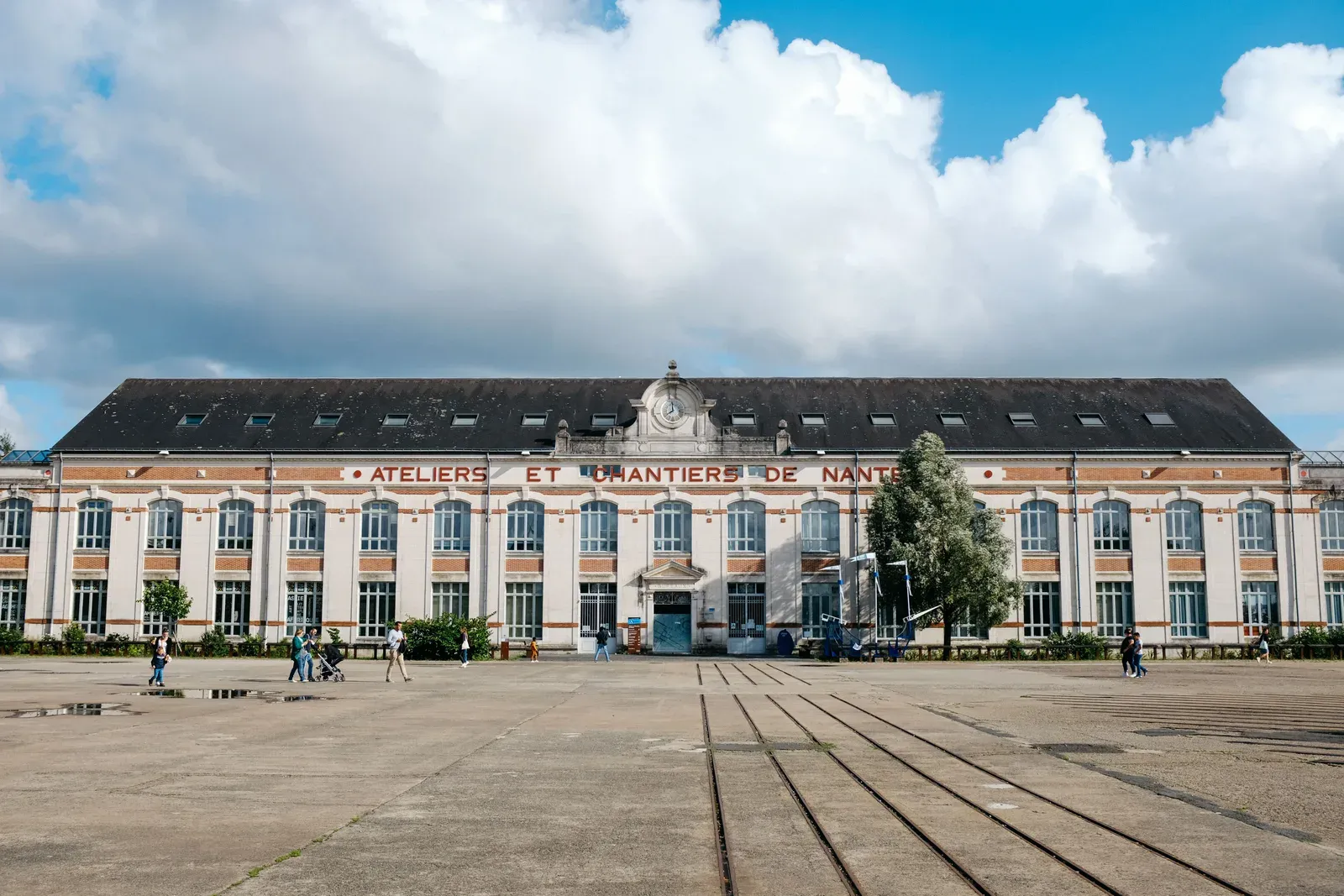 Uitzicht op Nantes, Frankrijk