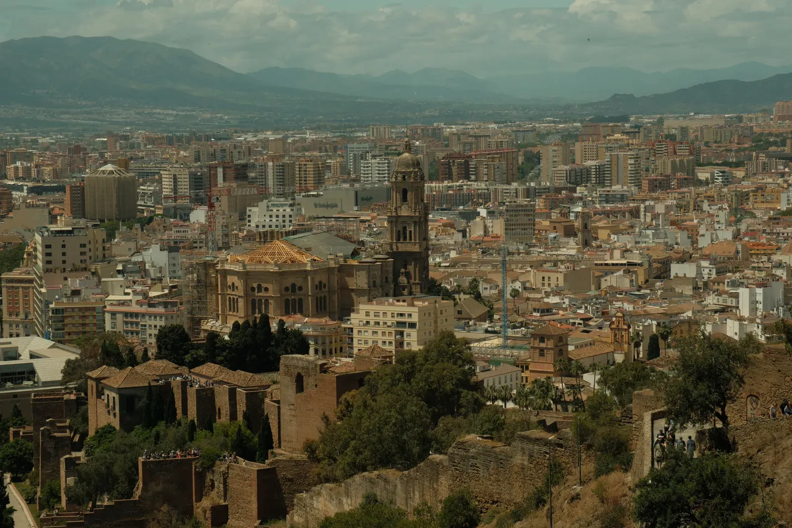 Cityscape of Malaga, the destination for this Granada to Malaga train journey