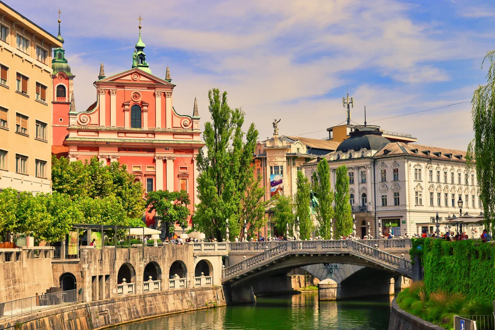 Ljubljana cityscape, the destination for this Zagreb to Ljubljana train journey