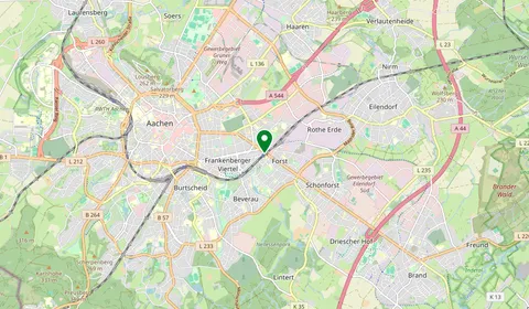 Mappa che mostra la posizione di Aachen-Rothe Erde