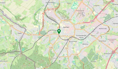Mappa che mostra la posizione di Aachen Schanz
