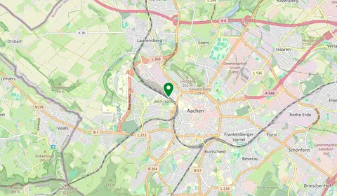 Mappa che mostra la posizione di Aachen West