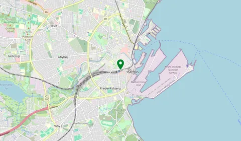 Mapa que muestra la ubicación de Aarhus H