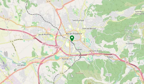 Map showing the location of Aix-en-Provence Centre