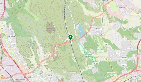 Map showing the location of Aix-en-Provence TGV