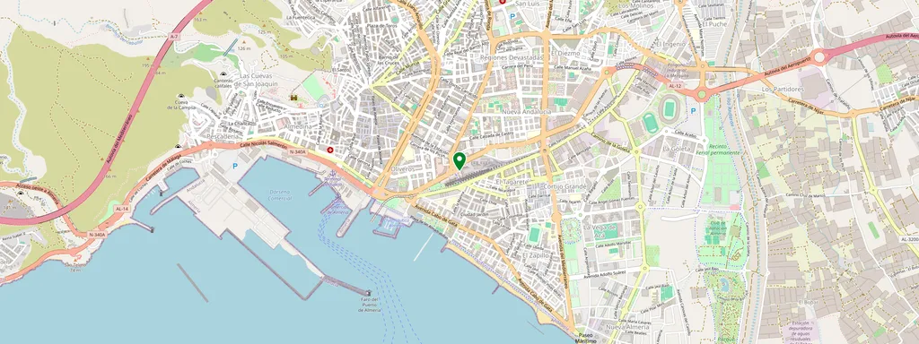 Carte montrant l’emplacement d’Almería