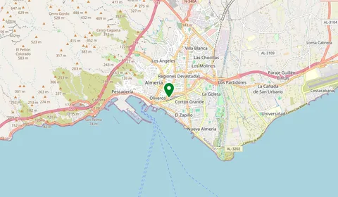 Mappa che mostra la posizione di Stazione di Almería