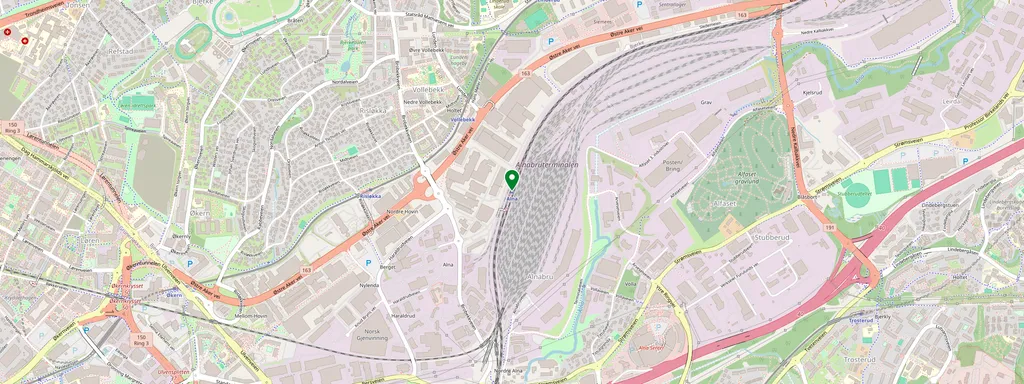 Carte montrant l’emplacement de Alna stasjon
