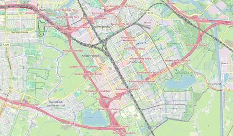 Carte montrant l’emplacement de Amsterdam Bijlmer ArenA