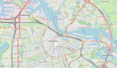 Carte montrant l’emplacement de Amsterdam-Centraal