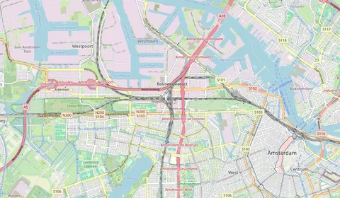Carte montrant l’emplacement de Amsterdam Sloterdijk