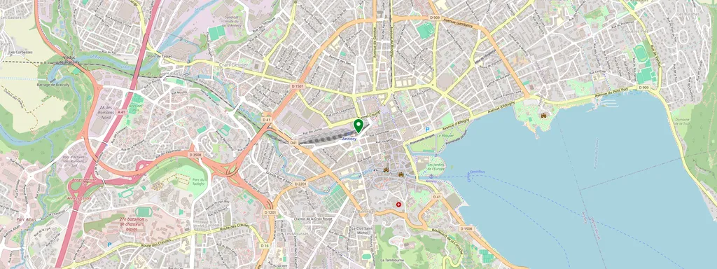 Map showing the location of Annecy
