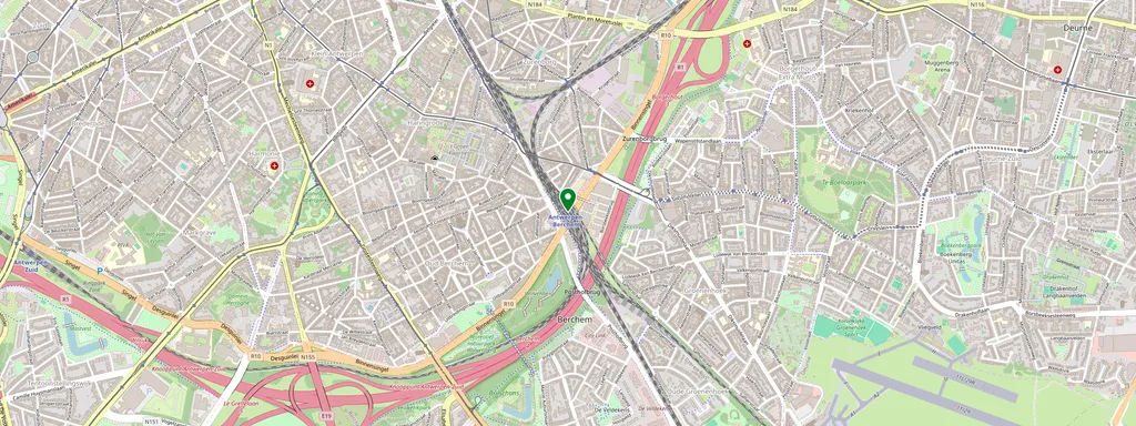 Mappa che mostra la posizione di Antwerpen-Berchem