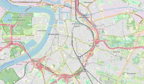 Mappa che mostra la posizione di Antwerpen-Centraal