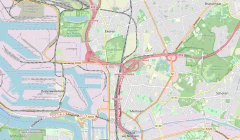 Mappa che mostra la posizione di Antwerpen-Noorderdokken