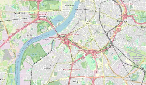Mappa che mostra la posizione di Antwerpen-Zuid