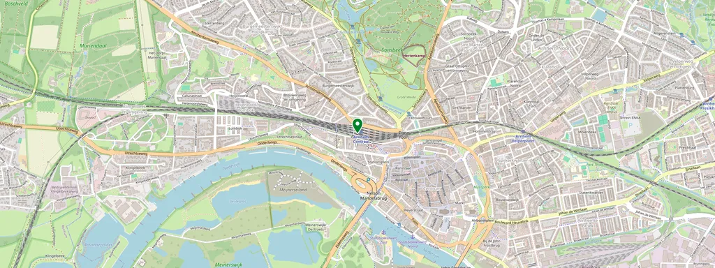 Carte montrant l’emplacement de Arnhem Centraal