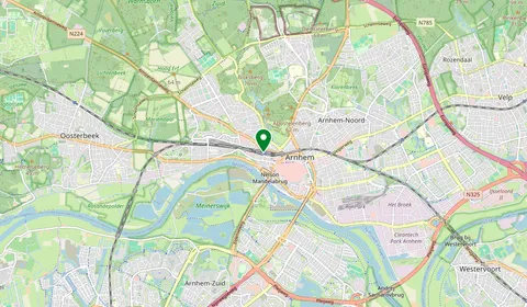 Carte montrant l’emplacement de Arnhem Centraal