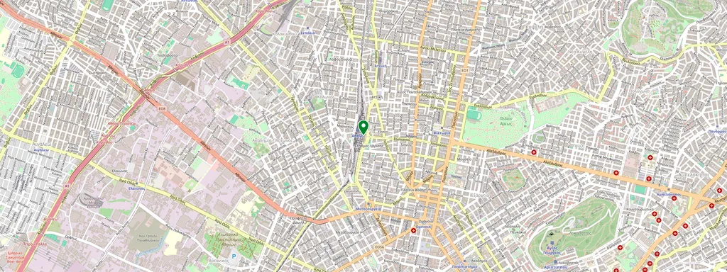 Mapa que muestra la ubicación de Athens