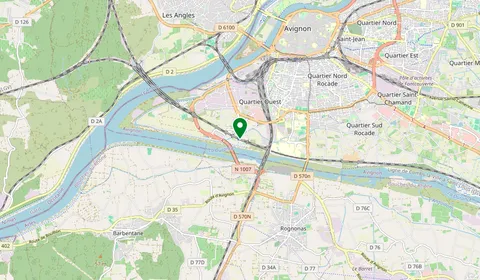 Map showing the location of Avignon TGV