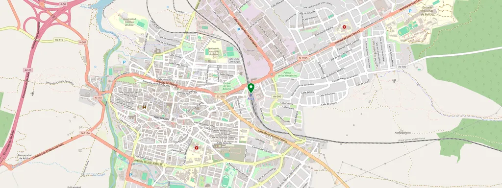 Map showing the location of Ávila