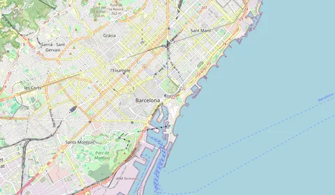 Karte mit der Lage von Barcelona Estació de França