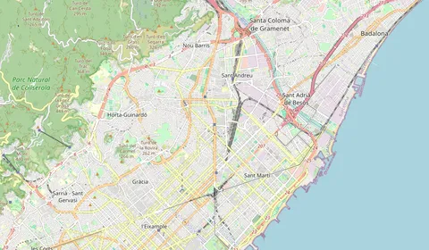 Karte mit der Lage von Barcelona la Sagrera Meridiana